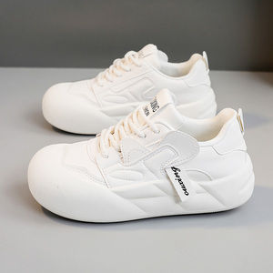 LYKU 2026 Nouvelle Collection Automne-Été – Chaussures Femme Respirantes en PU à Lacets, Antidérapantes, Plateforme Rehaussante, Style Décontracté et Sportif pour Étudiantes - Product Image 4