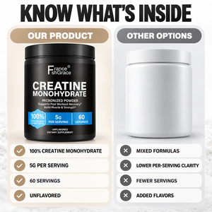 Complément de créatine monohydrate personnalisé Shecome pour femmes et hommes, soutient l'énergie sportive, poudre de créatine monohydrate - Product Image 3