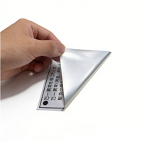 Autocollants adhésifs personnalisés en aluminium mat argenté, imperméables et résistants à l'huile, pour la fabrication de bougies, les cadres photo, les appareils électroniques