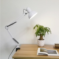 Lampe de bureau pliable au design moderne pour bureau chambre à coucher et chevet corps en fer avec abat-jour en métal alimentation électrique pour salle de lecture