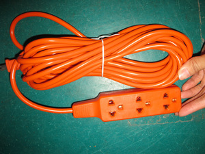 Câble d'extension à usage extérieur <span class=keywords><strong>Orange</strong></span> Euro 2 Round Pin <span class=keywords><strong>Plug</strong></span> avec SJT 2/16AWG terminé par une prise de courant à 3 pôles - Product Image 3