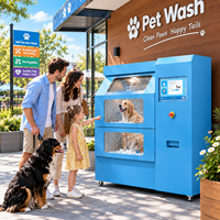 Vente directe d'usine, machine à laver les chiens intelligente professionnelle à double mode, système de bain automatique et manuel pour animaux de compagnie avec paiement par code QR