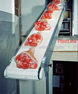 Convoyeur à bande inclinée à élévation verticale neuf fourni par l'usine, unité modulaire en plastique PVC POM antibactérien, vitesse réglable - Product Image 6