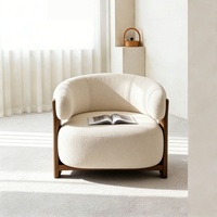 Fauteuil de salon en tissu, style médiéval, design Sabi Wabi, en bois massif, mobilier d'intérieur, fauteuil de détente