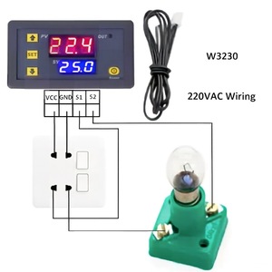 Contrôleur <span class=keywords><strong>de</strong></span> température numérique W3230, thermostat, AC 220V DC 12V 24V, affichage LED, régulateur <span class=keywords><strong>de</strong></span> chauffage et <span class=keywords><strong>de</strong></span> refroidissement pour incubateur, aquarium - Product Image 3