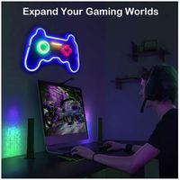 Lumière néon LED en acrylique 2023 en forme de manette de jeu, alimentée par USB, pour décoration murale et accessoires de gaming
