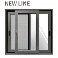 Ventanas y Puertas de Aleación de Aluminio, Ventanas Corredizas de Aluminio, Ventanas Insonorizadas con Doble Acristalamiento y Rotura Térmica con Diseño de Rejilla