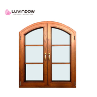 Ventanas Modernas para Casa, Diseño de Madera, Ventana Abatible con Manivela, Ventana Arqueada para Villa, Ventanas con Forma de Arco