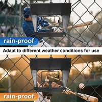 Penyangga Ponsel untuk Fotografi Olahraga Baseball, Pelindung Matahari 3 Sisi Anti Silau, Bingkai Logam Tahan Lama, Cocok untuk iPhone dan Kamera GoPro