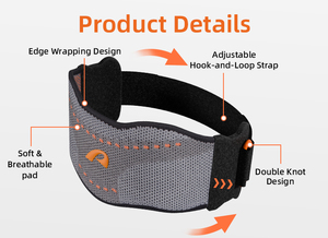 رباط ضاغط للركبة عالي الأداء مصنوع من النسيج المرن القابل للتنفس مع حلقات لاصقة - Product Image 3