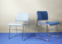 Chaise de réunion empilable 2026 avec assise rembourrée