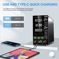 Fuente de Alimentación Conmutable de Laboratorio Regulada de CC Variable SPPS-C3010C 30V/10A 300W con Interfaz USB Tipo C para Carga de Baterías