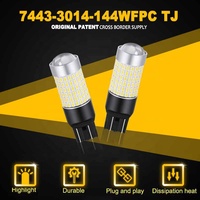 Jiachi flash stroboscopique T20 7440 W21W WY21W voiture LED 7443 3014 144SMD ampoule de frein de voiture blanc rouge clignotant Led feu stop DC 12V