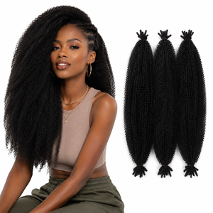 Extensiones <span class=keywords><strong>de</strong></span> Cabello Sintético <span class=keywords><strong>de</strong></span> 22 Pulgadas, Estilo <span class=keywords><strong>Afro</strong></span> Rizado y Voluminoso, para Trenzas Crochet y Peinados Tipo Dirty Braids - Product Image 1