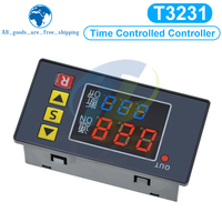 TZT AC 110V 220V T3231 Relais temporisé numérique Affichage LED Minuterie de cycle Commutateur de commande Relais temporisé réglable