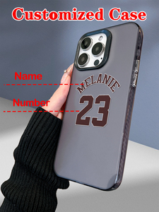 <span class=keywords><strong>Cover</strong></span> per Telefono Personalizzata <span class=keywords><strong>con</strong></span> Nome e Numero Stile Varsity, Personalizzazione Unica, Verniciatura UV Multicolore, <span class=keywords><strong>Cover</strong></span> Opaca in TPU per 17/16/15/14 Pro Max - Product Image 3