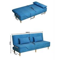 Sofá Cama Plegable Multifuncional para Oficina en Casa, Sofá Cama Convertible de Madera Maciza, Futón