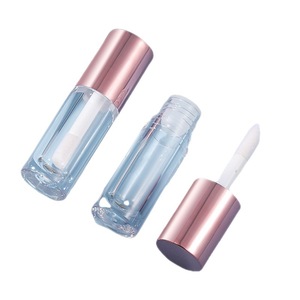 6Ml Round <b>Lip</b> Gloss Tube With Large Brush Applicator Empty Sprayable Gold Silver Rose Pink Glossy Gift Packaging - Product Image 5