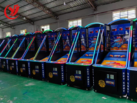 Machine de jeu de basket-ball d'arcade de luxe avec logo d'impression numérique de lumière décorative lumineuse Modes de jeu multiples