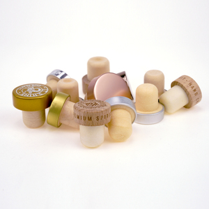 Tappo <span class=keywords><strong>in</strong></span> sughero sintetico personalizzato con piano <span class=keywords><strong>in</strong></span> <span class=keywords><strong>legno</strong></span> per bottiglia di plastica di vetro - Product Image 5