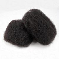 Cheveux humains vierges à 100 %, afro crépus bouclés, en vrac, cheveux indiens, 50g, couleur naturelle, double trame machine, pour tresses et dreadlocks