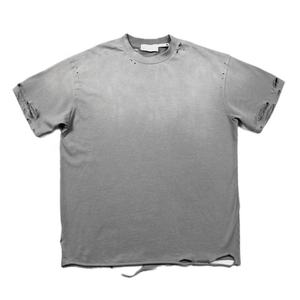 Wholesale Blank Distressed <strong>t</strong> <strong>Shirts</strong> Heavy Weight Garment Dye <strong>t</strong> <strong>Shirt</strong> Distressed Vintage <strong>Washed</strong> Tshirt for Women - Product Image 1