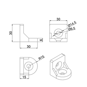 China Leverancier 2046 Gegoten Aluminium 90 Graden 2 Gaten 30 Rotatie Hoekbeugel Voor Aluminium Profiel 30 40 45 - Product Image 3