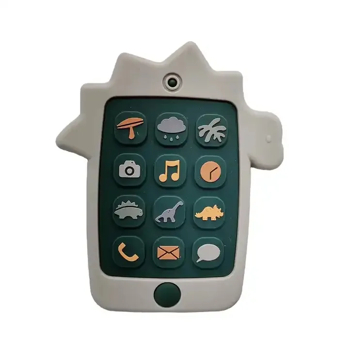 New Arrival Fashion Phone Fancy Shape BPA Free Baby Teether Food Grade Silicone Teething Toys