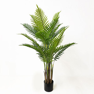 Hochwertige Bonsai Evergreen Palm Tree Plant Faux Tropische Palme Topf Lotus Nuss Kwai Künstliche Palmen - Product Image 1