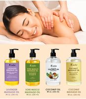 Collection d'huiles de massage de luxe pour spa avec huile essentielle de lavande et de noix de coco, huile relaxante pour le soin du corps, pour les marques de bien-être