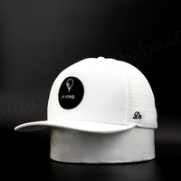 Gorra Deportiva Unisex de 5 Paneles, Ajustable, con Visera Plana, Estampado de Leopardo, Impermeable, Transpirable, de Oxford Dobby, con Cierre a Presión, 100% Poliéster