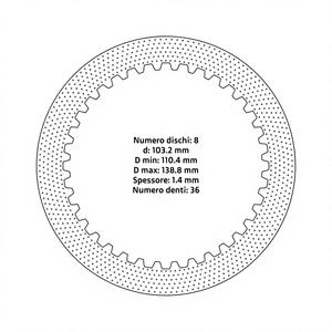 NRTeam Husaberg 390 FE 10-12 Disques d'embrayage doublés série acier Assemblage Nouvel état pour camions et automobiles - Product Image 1