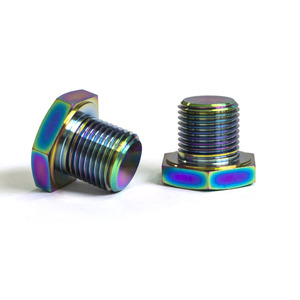 Pernos hexagonales de aleación de titanio GR5 5/8-18 UNF DIN933 de 15 mm con rosca y acabado PVD para tapón de drenaje del cárter de aceite - Product Image 2