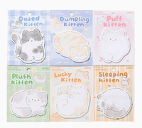 Blocs-notes autocollants mignons en forme de chaton - 10,5x13cm - Notes adhésives modèle chat