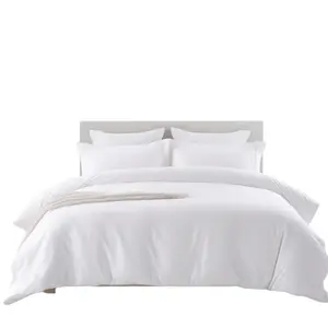 5 star luxury bedding set, Solid Sheet Sets,Decorative Pillows white hotel 600TC Comforter Set-solid duvet cover set All Season