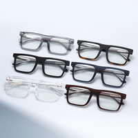 Vente en gros de lunettes de protection contre la lumière bleue classiques personnalisables, tendance, populaires, style Ins, montures carrées unisexes
