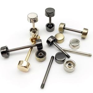 2/2.5cm 1" Metal Wheel Buckle Cap Dumbbell Screw Barbell Flat Head Strap Holder Rivet Stud Post Connector Leathercraft Hardware - Product Image 3