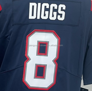 Versandfertig Stefon Diggs Marineblau Beste Qualität Genähtes American Football Trikot - Product Image 1