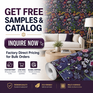 Fancyfix Graceful Orchid Flower <strong>Border</strong> Design PVC Waterproof <strong>Wall</strong> <strong>Paper</strong> Self-Adhesive Peel Stick Free Samples for Household - Product Image 5