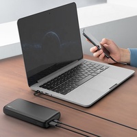 Power Bank 20000mAh PD tipe C, Power Bank kapasitas tinggi pengisian cepat baterai eksternal 60W untuk Notebook Laptop Tablet