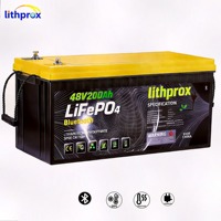 Batterie LiFePO4 à décharge profonde 48V 200AH Haute Capacité Chauffage Automatique RV Bluetooth Smart BMS Prise Anderson 6000 Cycles 10 Ans de Garantie