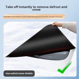 All-Season Car Half <b>Cover</b> Front Body Shield with Heat Insulation Rainproof and Sunshade Easy Foldable Installation - Product Image 3