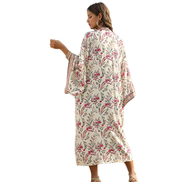 Vente en gros de vêtements de plage d'été pour dames Ensemble 3 pièces de vêtements grande taille pour femmes Robe décontractée à imprimé floral Longue couverture Kimono Cardigan