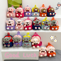 À la mode enfants cartable bébé dessin animé mignon en peluche Animal ours éléphant Koala fille poupée sac à dos maternelle sac à dos