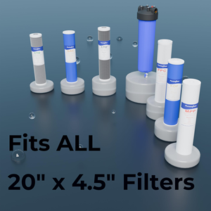 ตัวกรองน้ำขนาด 10 นิ้ว 1/2" 3/4" ช่องต่อทองเหลืองสีน้ำเงิน/ใส/ขาว - Product Image 4