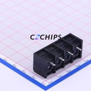 DBT50-9.5-4P-BK-P Barrier Terminal Block P=9.5mm Connector ( Barrier Type: Three Sides )( Pitch: 9.5mm )( Construction: 1x4P ) - Product Image 2