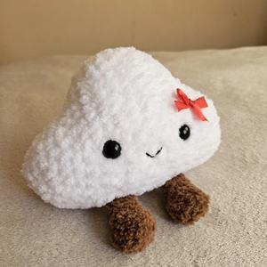 Nouvelle conception 2026 – Jouet nuage en peluche fait main au crochet, doux et rembourré, <span class=keywords><strong>amigurumi</strong></span> nuage tricoté, adorable poupée nuage moelleuse au crochet - Product Image 4