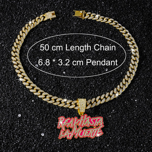 Nouveau Collier Pendentif Lettre Style Hiphop Luxe Léger 2026 Fait Main Design Simple Colliers Homme Bijoux Tendance Vente en Gros - Product Image 5