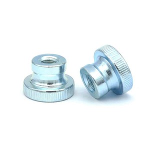 Zinc Plated M8 M10 Round Hand Adjusted Knurled Thumb Nut Through Hole Blind Tighten Nut - Product Image 1
