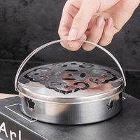 Plaque ronde en acier inoxydable Plaque porte-bobine anti-moustique en spirale Plaque d'encens anti-moustique pour la maison et l'extérieur